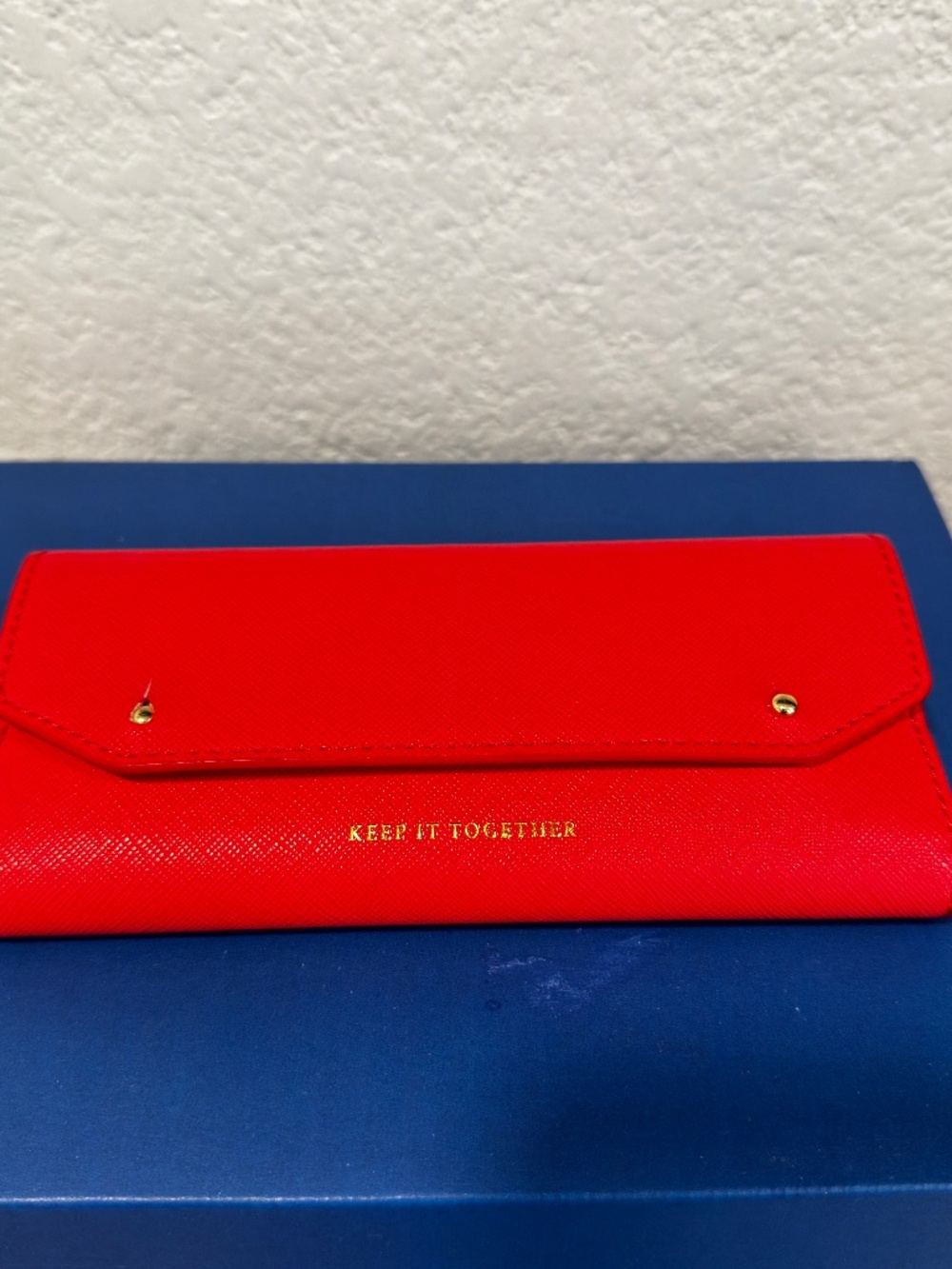 Anthropologie Keep It Together Coral Commuter Pouch / Wallet /Card Holder